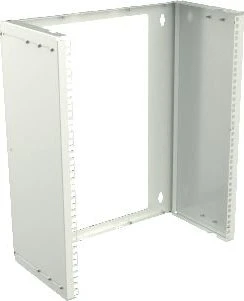 Lanview by Logon 19" Open Frame Rack 13HE, Wandmontage, tiefenverstellbar, weiß, 430mm tief