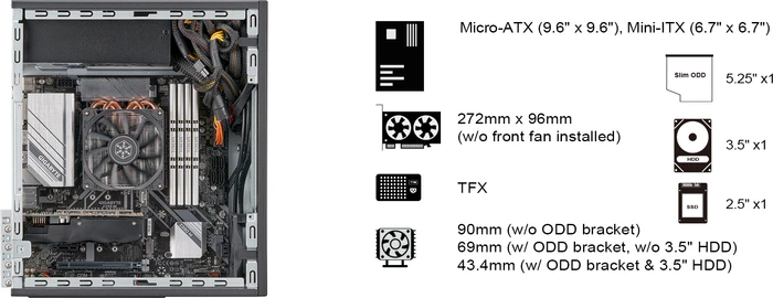 SilverStone Milo ML11, schwarz