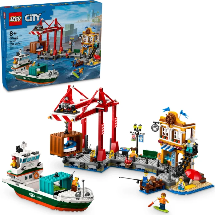 LEGO City - Hafen mit Frachtschiff
