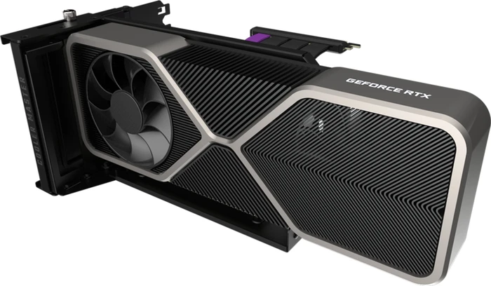 Cooler Master Vertical Graphics Card Holder Kit V3 Riser Card, inkl. PCI-Slot Blende, gewinkelt, PCIe 4.0, 165mm, schwarz