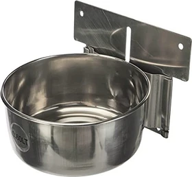 Nobby Edelstahlnapf mit Befestigung Medium, 600ml/13cm Ø