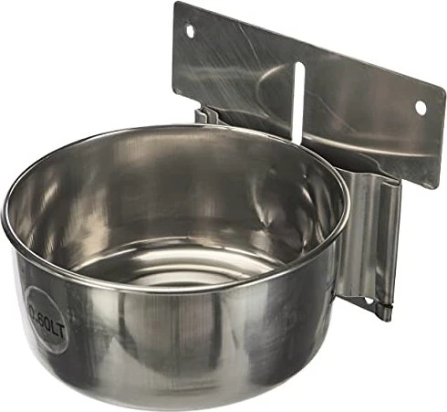 Nobby Edelstahlnapf mit Befestigung Medium, 600ml/13cm Ø