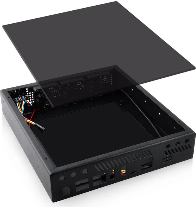 GeeekPi DeskPi ITX Case Kit für Raspberry Pi CM4, DeskPi Super6C, schwarz