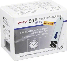 1001 Artikel Medical GL 40 Blutzucker-Teststreifen, 50 Stück