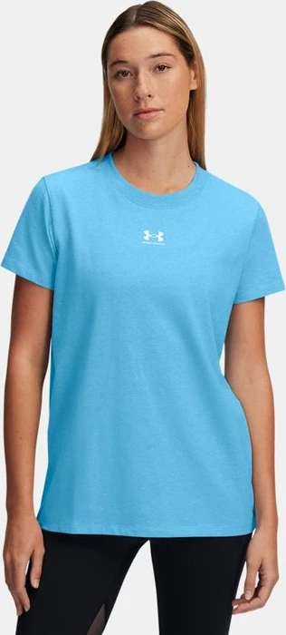 Under Armour Rival Core Funktionsshirt kurzarm ether blue/white (Damen)