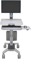 Ergotron WorkFit C elektrisch höhenverstellbarer mobiler Arbeitsplatz 56x40cm grau/grau