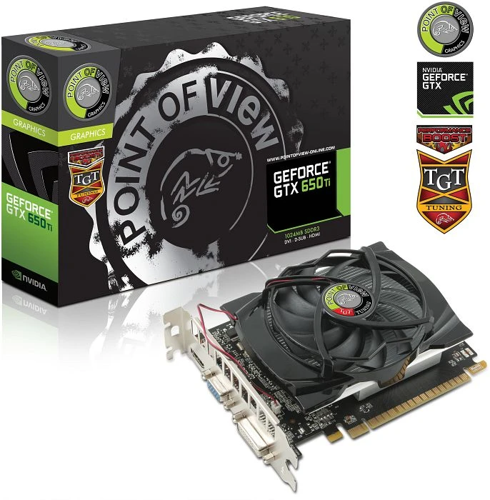 Point of View GeForce GTX 650 Ti Boost, 1GB GDDR5, VGA, DVI, HDMI