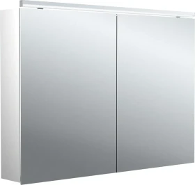 Emco Pure 2 Classic LED-Lichtspiegelschrank 100cm, mit LED-Aufsatzleuchte, 2 Türen