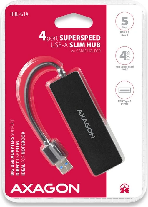 Axagon USB-Hub, 4x USB-A 3.0, USB-A 3.0 [Stecker]