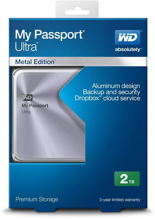 Western Digital WD My Passport Ultra Metal silber, 2TB, USB 3.0 Micro-B