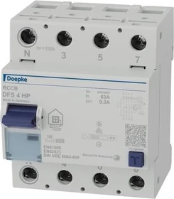 Doepke Fehlerstromschutzschalter DFS 4 063-4/0,30-HP