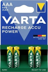 Varta Recharge Accu Power Micro AAA NiMH 550mAh, 4er-Pack
