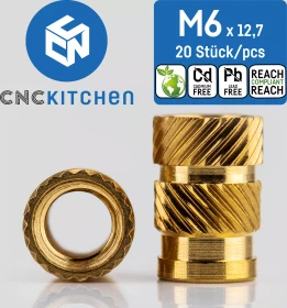 CNC Kitchen Gewindeinsatz M6 Standard, 20er-Pack