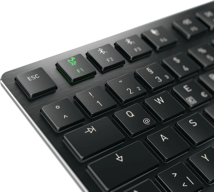 Cherry KW X ULP 2.0 Mini, schwarz, LEDs weiß, MX ULP Tactile, USB/Bluetooth, DE