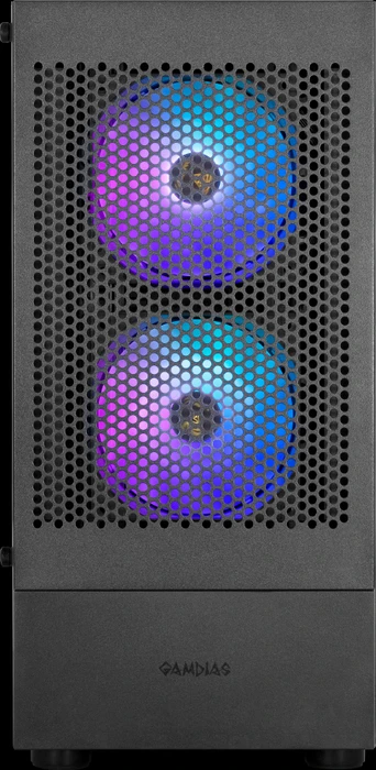 Gamdias Talos E3 Mesh, schwarz, Glasfenster