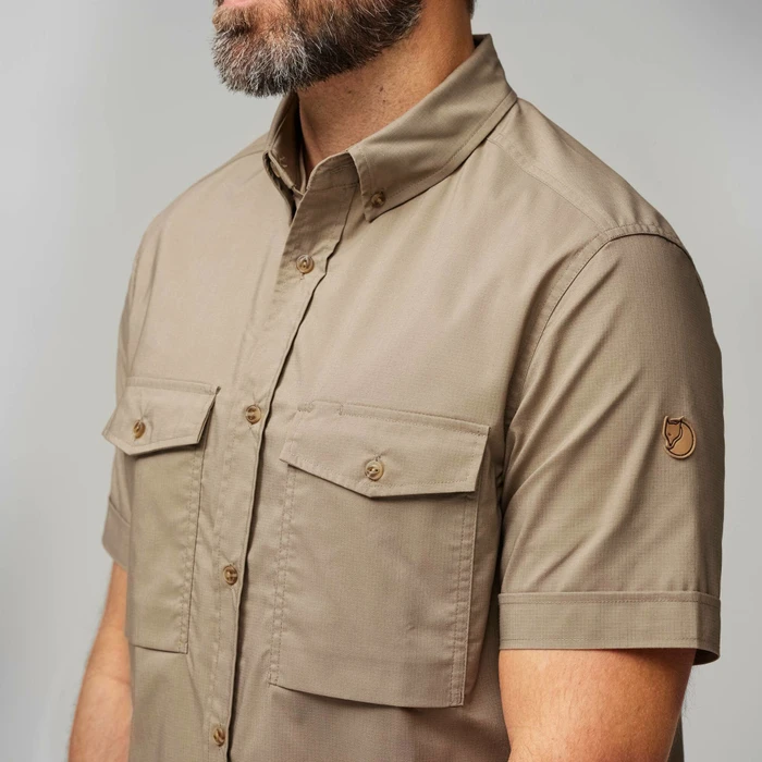 Fjällräven Övik Air Stretch Hemd kurzarm suede brown (Herren)