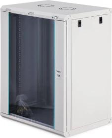 Digitus Dynamic-N Serie 19" Wandgehäuse 16HE, unmontiert, Sicherheitsglastür, IP2X, RAL 7035, 450mm tief