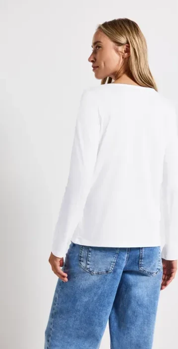 Street One Unifarbe Sweatshirt weiß (Damen)