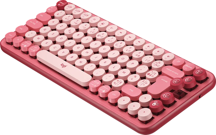 Logitech POP Keys Wireless Mechanical Keyboard, Logi Bolt, Heartbreaker, TTC BROWN, USB/Bluetooth, FR