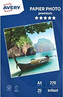 Avery-Zweckform Premium Inkjet Fotopapier hochglänzend weiß, A4, 250g/m², 40 Blatt