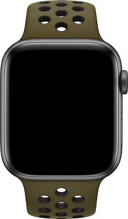 Apple Nike Sportarmband S/M und M/L für Apple Watch 44mm olivgrün/schwarz