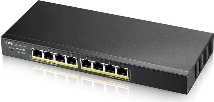 Zyxel GS1915 Desktop Gigabit Smart Switch, 8x RJ-45, 60W PoE+