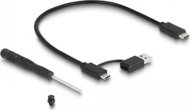 DeLOCK Externes Gehäuse für M.2 NVMe SSD RGB, USB-C 3.2