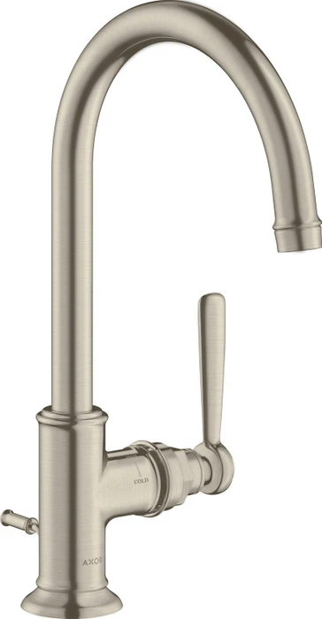 Hansgrohe Axor Montreux Einhebel-Waschbeckenarmatur 210 mit Hebelgriff und Ablauffernbedienung brushed nickel