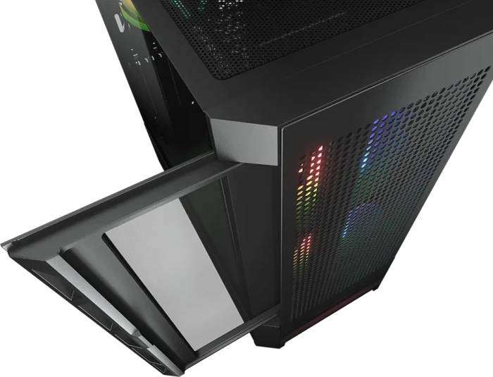 Cougar Airface RGB, schwarz, Glasfenster