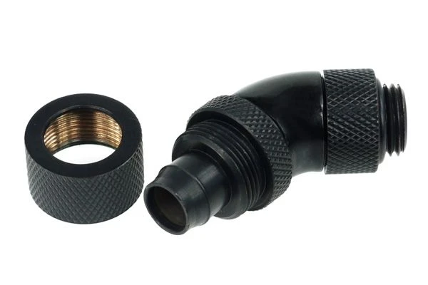 Alphacool HF Schraubanschluss 45° G1/4", schwarz