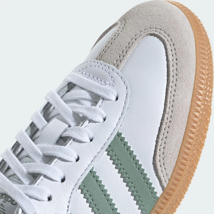 adidas Samba OG cloud white/silver green/gum (Junior)