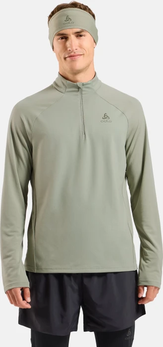 Odlo Essentials Ceramiwarm Midlayer Half Zip Laufshirt langarm shadow (Herren)