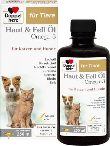 Doppelherz für Tiere Haut & Fell Öl für Katzen und Hunde, 250ml