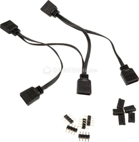 Akasa 4-Pin RGB LED Splitter Kabel 4-in-1, 4-fach, 40cm, schwarz