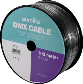 Eurolite DMX Kabel 2x0,22 100m sw