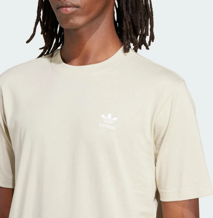 adidas Trefoil Essentials T-Shirt kurzarm putty grey (Herren)