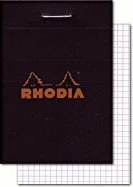 Rhodia Basics Notizblock N°11, A7, kariert, schwarz, 80 Blatt