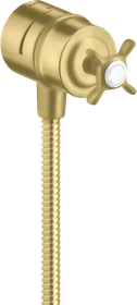 Hansgrohe Axor Montreux Wandanschluss Stop mit Rückflussverhinderer, Absperrventil und Kreuzgriff brushed brass