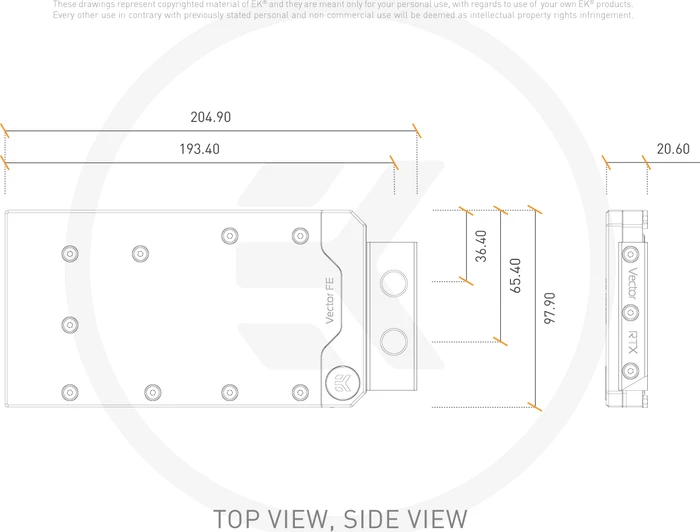 EK Water Blocks Quantum Line EK-Quantum Vector FE RTX 3070 D-RGB, Nickel, Acetal