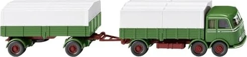Wiking Pritschenhängerzug MB LP 333 grasgrün