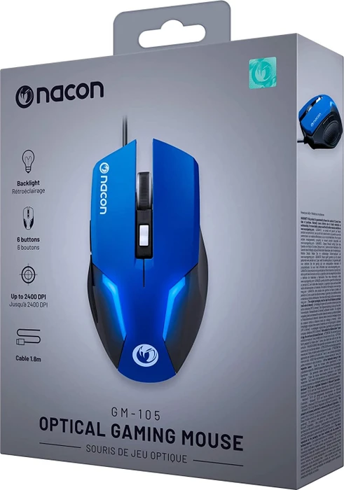 Nacon GM-105 Gaming Mouse blau/schwarz, USB