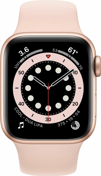 Apple Watch Series 6 (GPS) 40mm Aluminium gold mit Sportarmband sandrosa