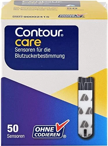 Ascensia Diabetes Care Contour Care Blutzucker-Teststreifen, 50 Stück