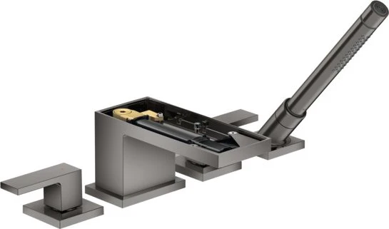 Hansgrohe Axor MyEdition 4-Loch Wannenkombination ohne Platte polished black chrome