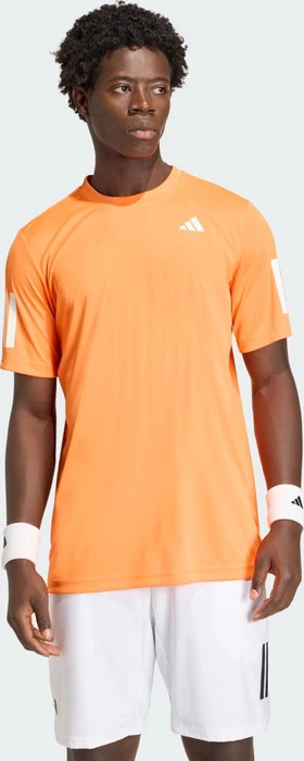 adidas Club Tennis Climacool 3-Streifen Funktionsshirt kurzarm pure orange (Herren)