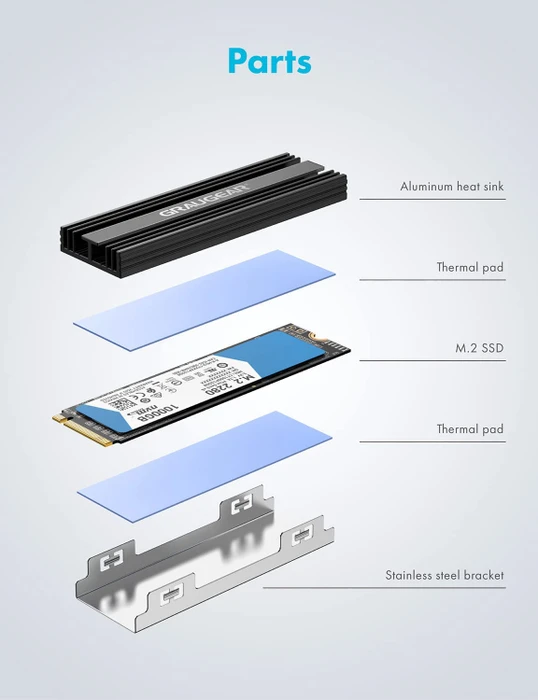 Graugear G-PS5HS02, Kühler für PS5 SSD-Speichererweiterung