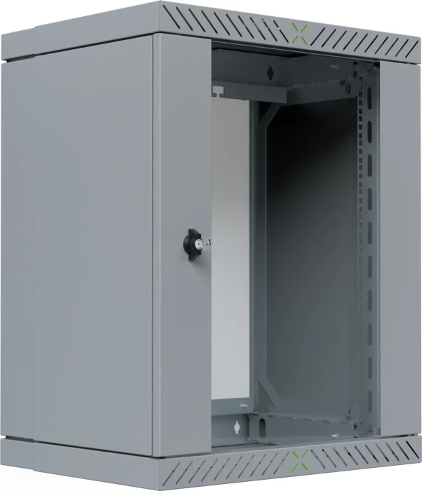 EFB Elektronik X-Rack 19" Wandgehäuse 15HE, fest, eigenbelüftet, tiefenverstellbar, 400-600mm, Sicherheitsglastür, IP20, RAL 7035, 600mm tief