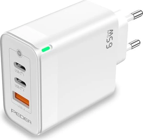 Pedea Reiselader für USB USB-C (PD) Schnellladegerät 65W weiß