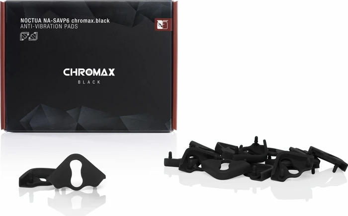 Noctua NA-SAVP6 chromax.black Anti-Vibrations-Pads für NF-A20, schwarz, 16er-Pack
