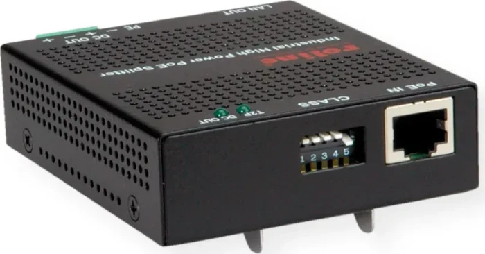 Roline Industrial Railmount Gigabit PoE-Splitter, 2x RJ-45, PoE+ PD